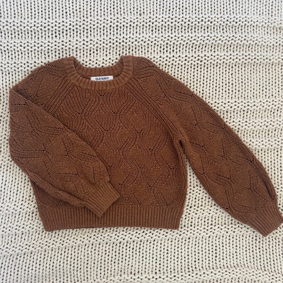 Old Navy Girl's Long Sleeve Pullover Brown Sweater Size Small - Picture 1 of 5